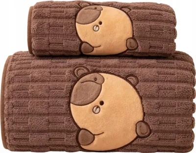 Obrázek produktu pro Sada 2 dětských osušek Capybara 70 x 140 + 35 x 75 cm – ručník a osuška na obličej