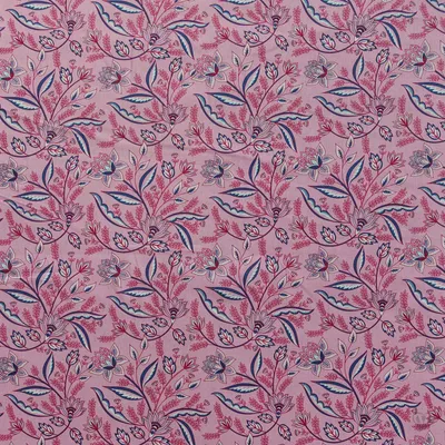 Popeline Baumwollstoff florale Muster 50x140cm rosa