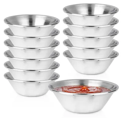Produktbild von Vilde | Dipschalen Edelstahl 12er Set - Saucenschälchen 45ml - Mini Schalen