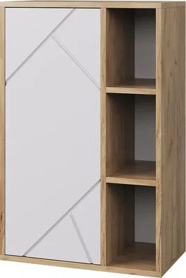 Obrázok produktu pre Nástenná polica Vicco Berno Dub Goldkraft/biela 50.1 x 78.4 cm s 3 otvorenými priehradkami, Model 57820