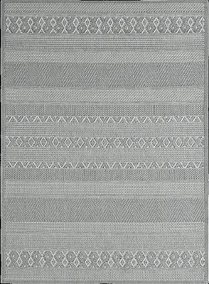 Produktbild von Outdoor Teppich Flachgewebe Balkonteppich Terasse Küchenteppich Wetterfest Beige Grau