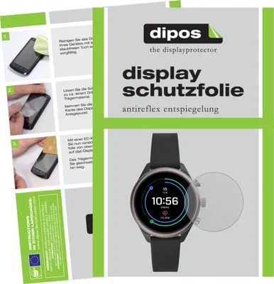 Produktbild von 6x Schutzfolie für Fossil Sport Smartwatch matt Displayschutzfolie Folie Display Schutz dipos