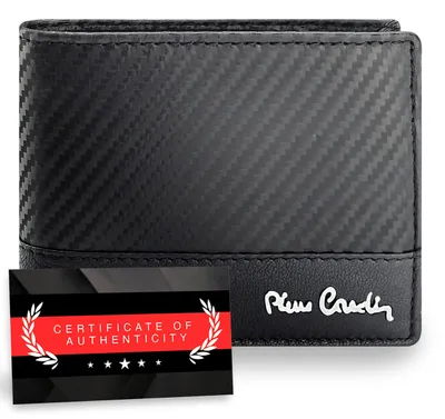 Zdjęcie produktu dla Pierre Cardin portfel męski skóra naturalna czarny RFID 9,5x12 cm