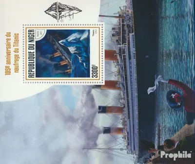 Produktbild von Briefmarken Niger 2017 Mi Block 732 (kompl. Ausg.) postfrisch Titanic