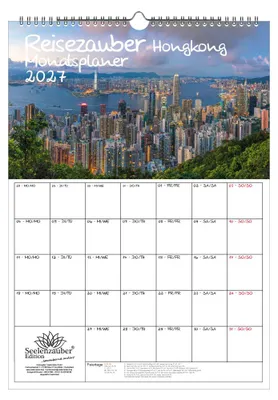 Produktbild von Reisezauber Hongkong Planer DIN A3 Kalender für 2027 Urlaub Reise Stadt und Land - Seelenzauber