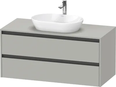 Produktbild von Duravit Ketho.2 Wastafelonderkast 120x55x56,8 cm Mat Betongrijs