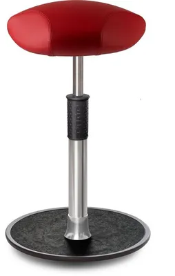 Produktbild von Sitz- Stehhocker Free Tall Triangel skai Kunstleder Rot chrom /schwarz.