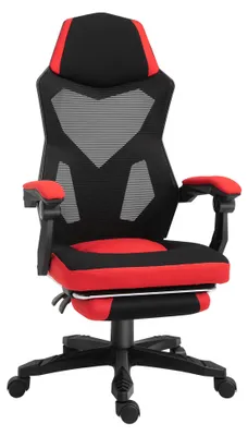 Obrázek produktu pro Vinsetto Ergonomická kancelářská židle Herní židle Otočná židle s podnožkou Černá