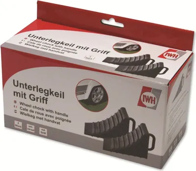 Immagine prodotto di IWH 19605 IWH cuneo per ruote con supporto, nero, set da 2
