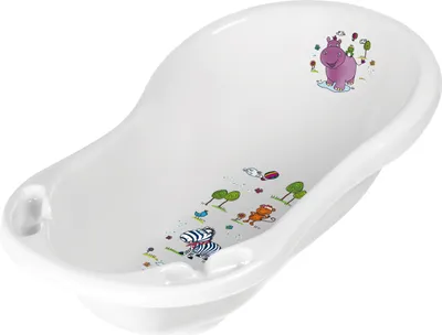 Obrázek produktu pro Vanička 84cm "Hippo" se zátkou, Bílá