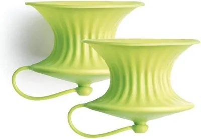 Image de Presse-agrumes en silicone, lot de 2, vert citron, 10 x 10 x 8 cm