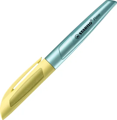 Produktbild von Füller - STABILO Flow COSMETIC in metallic blau/gelb - Einzelstift - inklusive Patrone