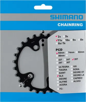 Obrázek produktu pro Shimano Y1VG26000 Převodník 64 BCD-Asymetrický 26T 1.0
