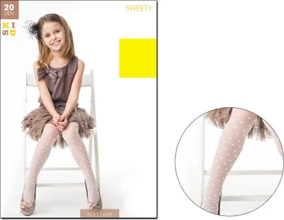 Produktbild von Mädchenstrumpfhose mit Herzen Bianco 140-146