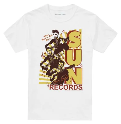 Image de Elvis Presley - T-shirt pour hommes/femmes unie TV32718 (M) (blanc)
