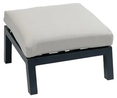 Produktbild von Fußhocker Bezano | Matt Black / Off White | Aluminium
