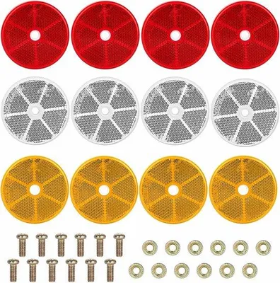 Produktbild von Runde Selbstklebende Reflektoren 60mm orange rot