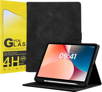 Produktbild von LBH Tablet Schutzhülle + 2x 4H Displayfolie für Apple iPad Pro 4. Gen 11 Zoll Cover Case Schutz Tablet Farbe: Schwarz