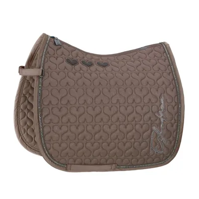 Produktbild von Eskadron Classic Sports Schabracke " Baumwolle Glitter Crystal " Form - Dressur Farbe - deeptaupe