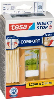 Image de Tesa Moustiquaire pour portes 2 pièces 0,65x2,20m blanc 55389