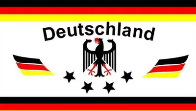 Image de Drapeau ALLEMAGNE 1 football 4 ÉTOILES blanc 90 x 150 cm