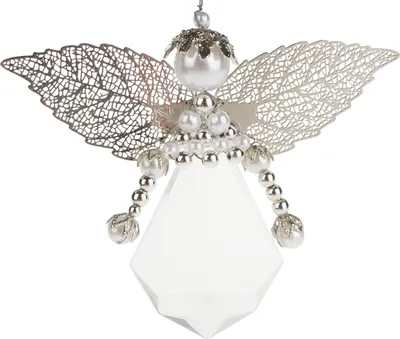Produktbild von Perlenengel Bastelset "Kristallengel", B 6 x H 5,5 cm