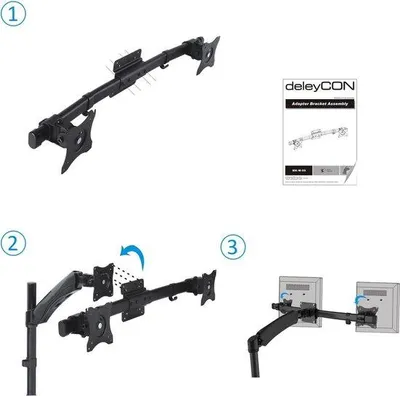 Obrázek produktu pro Držák na dva monitory 13–27 palců, nosnost 10 kg, VESA 100×100, kancelářský držák