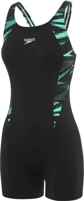 Produktbild von Speedo Hyperboom Legsuit Badeanzug Damen, Farbe:Schwarz-Türkis, Größe:38