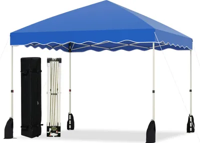 Obrázek produktu pro 3 x 3m pop-up pavilon, snadno postavitelný přístřešek s rolovací taškou, 8 kolíky, 4 kotvami, 4 provazy proti větru, 4 pytli s pískem, odolný venkovní stan