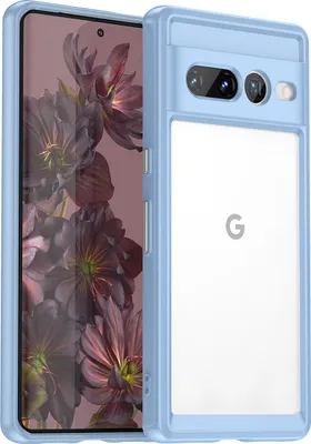Image de Coque pour Google Pixel 7 Pro transparente, antichoc coque de protection en silicone TPU bleu