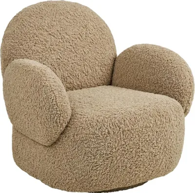 Image de Lina fauteuil avec fonction de rotation brun clair.