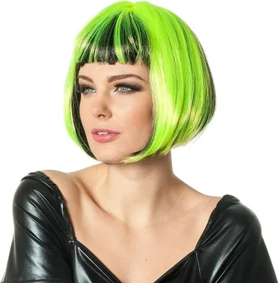 Produktbild von Grüne Bob Perücke Damen Karneval Fasching Kostüm Zubehör