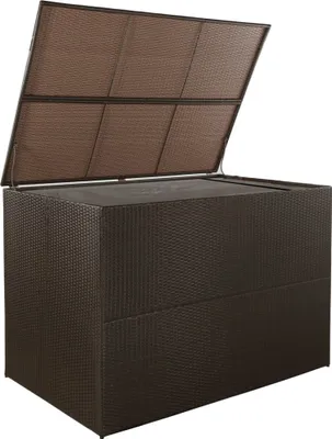 Zdjęcie produktu dla vidaXL Skrzynia ogrodowa z rattanu 150×100×100 cm Brązowa