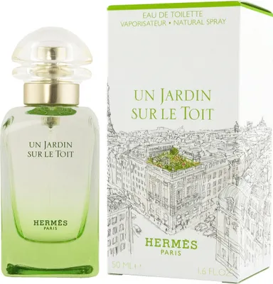 Obrázek produktu pro Hermes Un Jardin Sur Le Toit, Unisex, 50 ml, Nedoplnitelná lahvička, Sprej, Alcohol, Parfum (Fragrance), Aqua (Water), Ethylhexyl Methoxycinnamate, Butyl..., 1 kusů