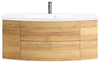 Produktbild von PELIPAL Cassca Sprint Bad Möbel / Riviera Eiche quer NB, Waschtisch + Unterschrank 121 cm
