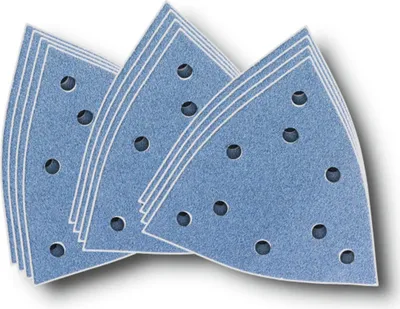 Produktbild von FEIN Schleifblatt-Set, Zirkon, Kantenlänge 130 mm, 12-tlg.