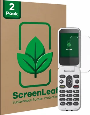 Produktbild von 2x ScreenLeaf Schutzfolie für Doro 2820 nachhaltiger Displayschutz Display Schutz Folie Klar Transparent