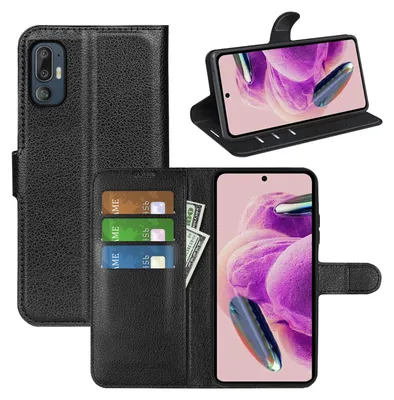 Immagine prodotto di Per HTC U24 Pro Smart Mobile Phone Case Custodia nera Custodia in pelle artificiale Cover Case Book