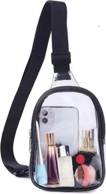 Imagen del producto de Bolso de hombro transparente Famanu, impermeable, con correa ajustable