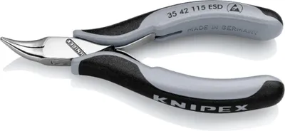Produktbild von Knipex 35 42 115 ESD, Stahl, Kunststoff, Schwarz, Grau, 115 mm, 74 g
