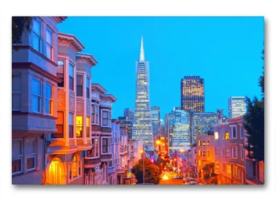 Produktbild von Premium Textil-Leinwand 90x60cm quer Premium Textil-Leinwand 90 cm x 60 cm quer Ein Motiv aus dem Kalender San Francisco - City on the Bay | Wandbild, HD-Bild auf Keilrahmen, Fertigbild auf hochwertigem Vlies, Leinwanddruck von Rainer Grosskopf