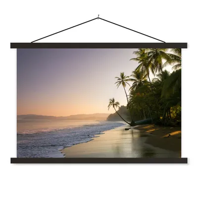 Produktbild von MuchoWow® Textilposter Strand - Sonnenuntergang - Tropisch 120x80 cm mit schwarzem Rahmen - Wanddeko