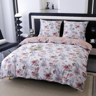 Produktbild von Premium Baumwollbettwäsche 220x200 Blume