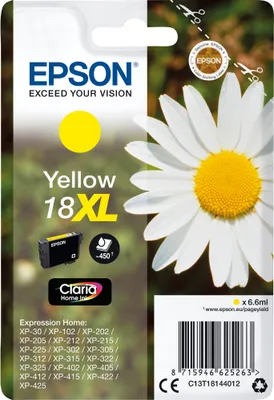 Immagine prodotto di Epson 18XL - 6,6 ml - XL - Giallo - Originale - Cartuccia d'inchiostro
