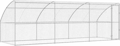 Image de Enclos pour chiens, 3 éléments, argenté, 6 x 2 x 2 m, acier galvanisé