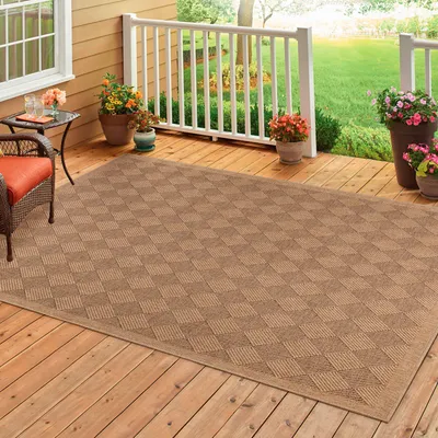 Produktbild von Homebyhome Indoor Outdoor-Teppich Flachgewebe Natürlicher Sisal Look Wetterfest Wohnzimmer Balkon Küche Terrasse Boho Design Grösse: 140x200 cm