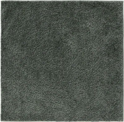 Produktbild von benuta Teppich Wohnzimmer Soho Hellgrün 200x200 cm Hochflorteppich Wohnzimmerteppich Quadratisch Rutschfest Flauschig Plüsch Shaggy Weich