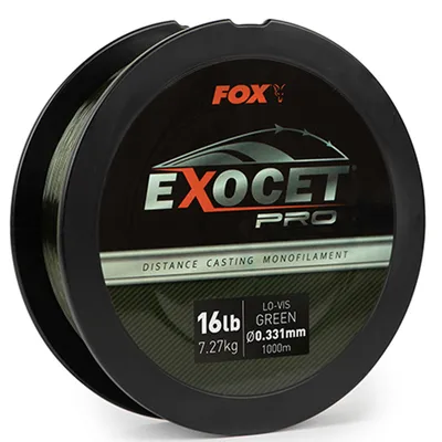 Immagine prodotto di Fox Exocet Pro Monofilamento Lo-Vis Verde 0.400mm 23lbs / 10.45kgs (1000m) Monofilamento Angelschnur