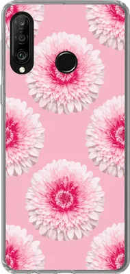 Produktbild von MuchoWow® Handyhülle Schutzhülle Hülle für Telefoonhoesje Huawei P30 Lite Mädchen - Blume - Rosa - Muster - Mädchen - Kinder - Kinder Silikon Softcase Handy Hülle - Handyhülle