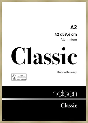 Produktbild von nielsen Aluminium Bilderrahmen Classic, 42x59,4 cm (A2), Gold Matt